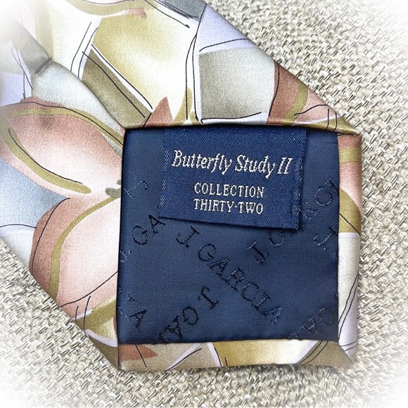 💕Absolutely Stunning Floral Jerry Garcia Mens Silk Necktie💕 - Picture 5 of 13